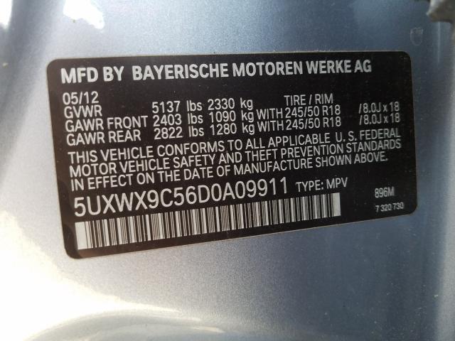 Photo 9 VIN: 5UXWX9C56D0A09911 - BMW X3 