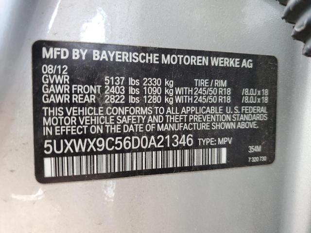 Photo 12 VIN: 5UXWX9C56D0A21346 - BMW X3 XDRIVE2 