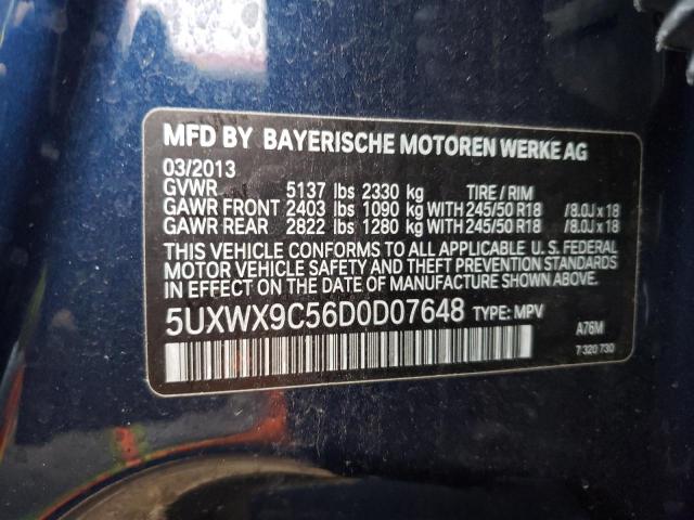 Photo 11 VIN: 5UXWX9C56D0D07648 - BMW X3 XDRIVE2 