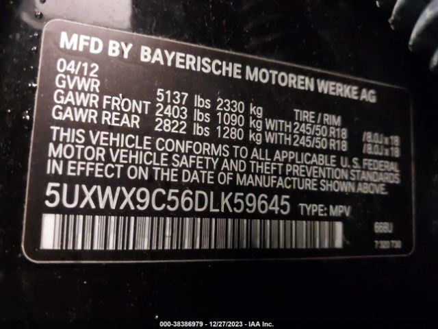 Photo 8 VIN: 5UXWX9C56DLK59645 - BMW X3 