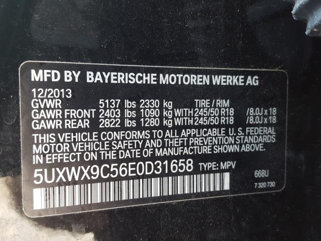 Photo 9 VIN: 5UXWX9C56E0D31658 - BMW X3 