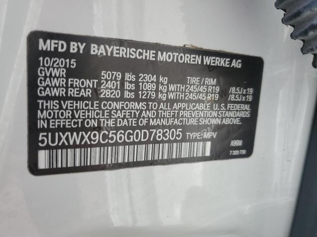 Photo 12 VIN: 5UXWX9C56G0D78305 - BMW X3 XDRIVE2 