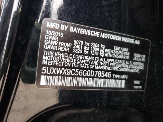 Photo 9 VIN: 5UXWX9C56G0D78546 - BMW X3 XDRIVE2 