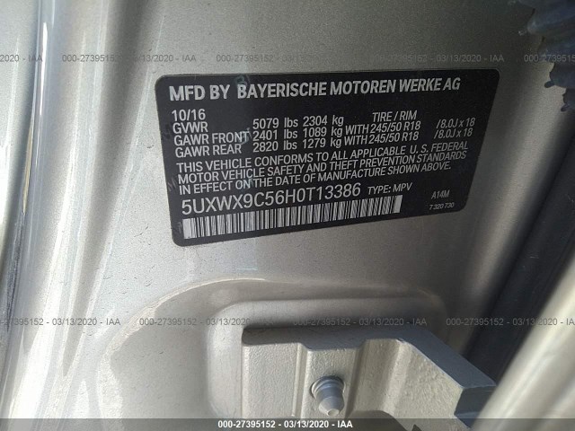 Photo 8 VIN: 5UXWX9C56H0T13386 - BMW X3 