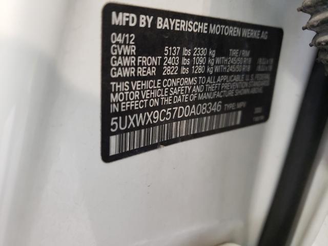 Photo 9 VIN: 5UXWX9C57D0A08346 - BMW X3 XDRIVE2 