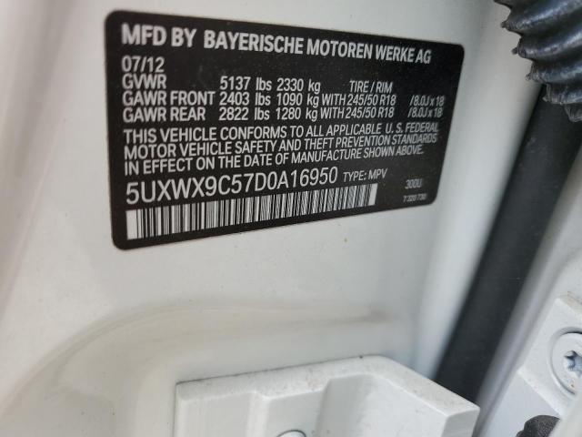 Photo 12 VIN: 5UXWX9C57D0A16950 - BMW X3 