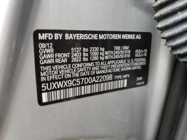 Photo 13 VIN: 5UXWX9C57D0A22098 - BMW X3 XDRIVE2 