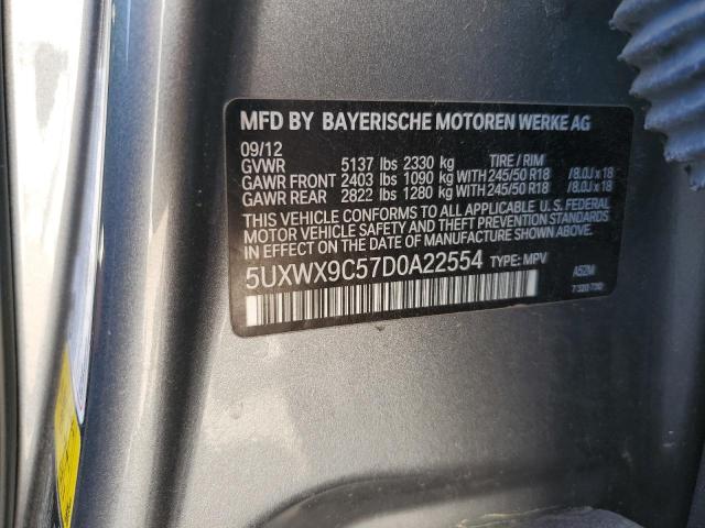 Photo 12 VIN: 5UXWX9C57D0A22554 - BMW X3 XDRIVE2 