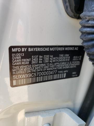 Photo 12 VIN: 5UXWX9C57D0D03477 - BMW X3 XDRIVE2 