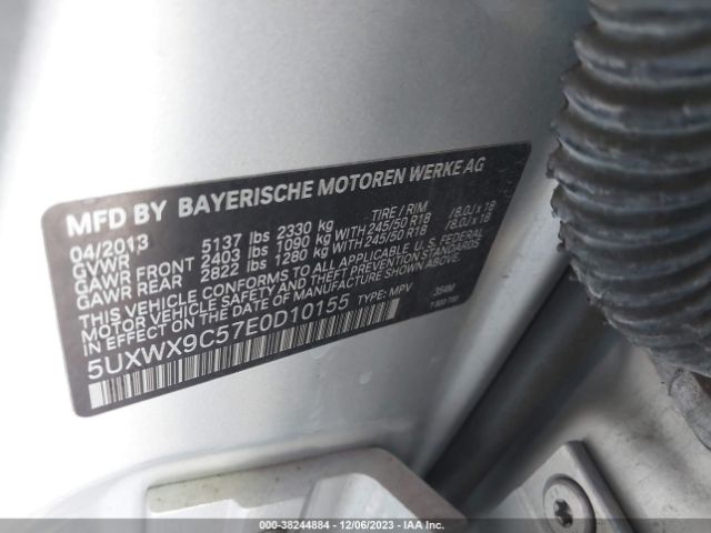 Photo 8 VIN: 5UXWX9C57E0D10155 - BMW X3 