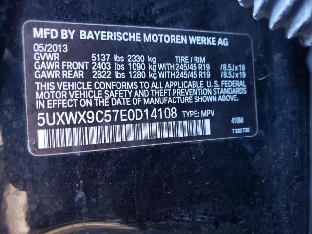 Photo 9 VIN: 5UXWX9C57E0D14108 - BMW X3 XDRIVE2 