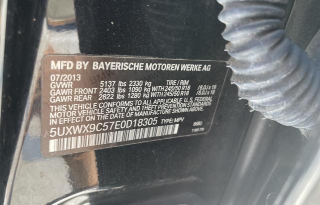 Photo 9 VIN: 5UXWX9C57E0D18305 - BMW X3 XDRIVE2 