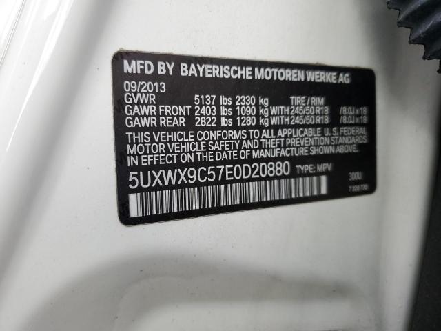 Photo 12 VIN: 5UXWX9C57E0D20880 - BMW X3 XDRIVE2 