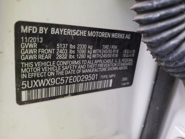 Photo 9 VIN: 5UXWX9C57E0D29501 - BMW X3 XDRIVE2 