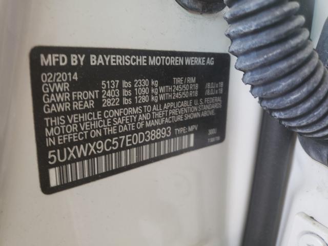 Photo 9 VIN: 5UXWX9C57E0D38893 - BMW X3 XDRIVE2 