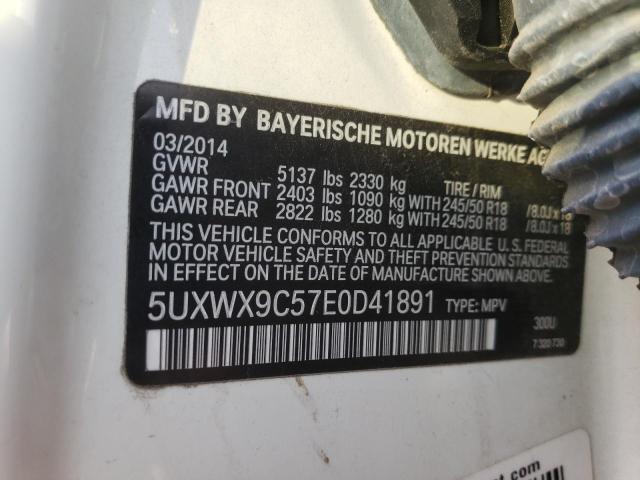 Photo 12 VIN: 5UXWX9C57E0D41891 - BMW X3 XDRIVE2 