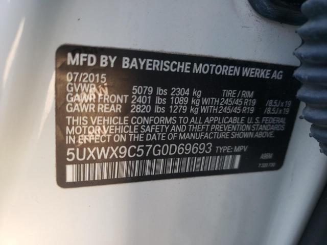 Photo 9 VIN: 5UXWX9C57G0D69693 - BMW X3 XDRIVE2 