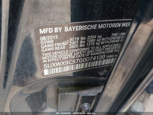 Photo 8 VIN: 5UXWX9C57G0D74120 - BMW X3 