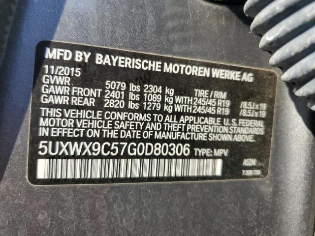 Photo 12 VIN: 5UXWX9C57G0D80306 - BMW X3 XDRIVE2 