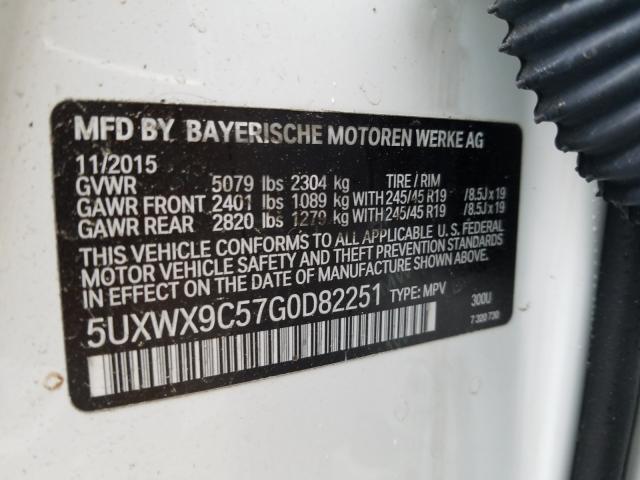 Photo 9 VIN: 5UXWX9C57G0D82251 - BMW X3 