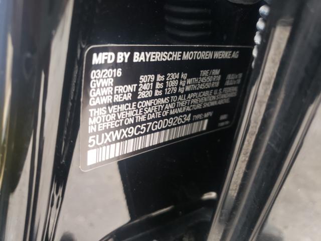 Photo 9 VIN: 5UXWX9C57G0D92634 - BMW X3 XDRIVE2 