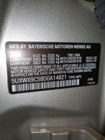 Photo 9 VIN: 5UXWX9C58D0A14821 - BMW X3 