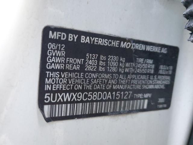 Photo 12 VIN: 5UXWX9C58D0A15127 - BMW X3 XDRIVE2 