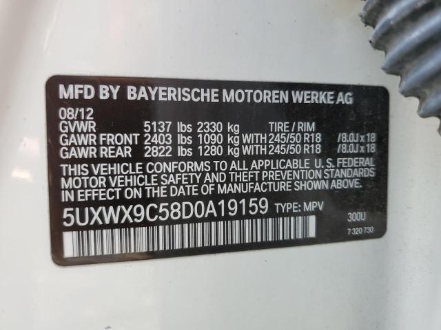 Photo 9 VIN: 5UXWX9C58D0A19159 - BMW X3 XDRIVE2 