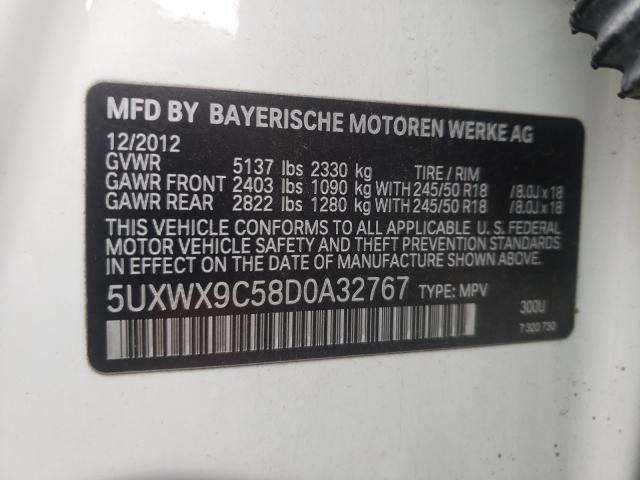 Photo 9 VIN: 5UXWX9C58D0A32767 - BMW X3 XDRIVE2 