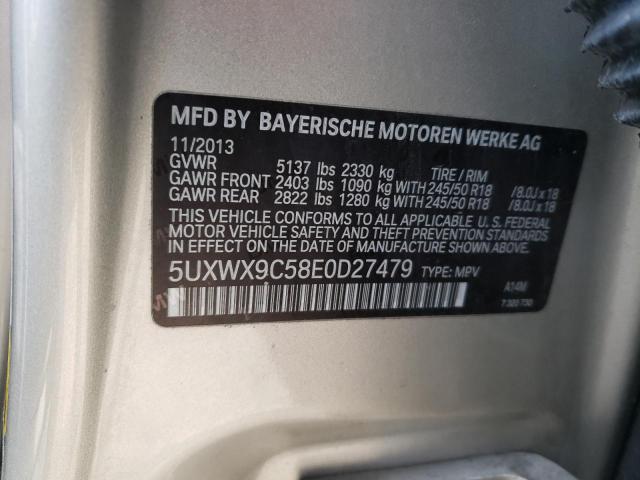 Photo 9 VIN: 5UXWX9C58E0D27479 - BMW X3 XDRIVE2 