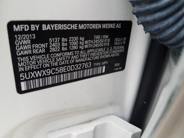 Photo 9 VIN: 5UXWX9C58E0D32763 - BMW X3 XDRIVE2 