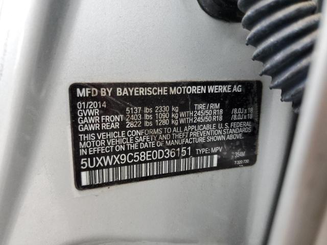 Photo 11 VIN: 5UXWX9C58E0D36151 - BMW X3 XDRIVE2 