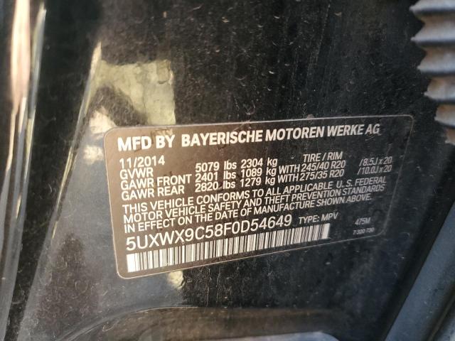 Photo 11 VIN: 5UXWX9C58F0D54649 - BMW X3 XDRIVE2 