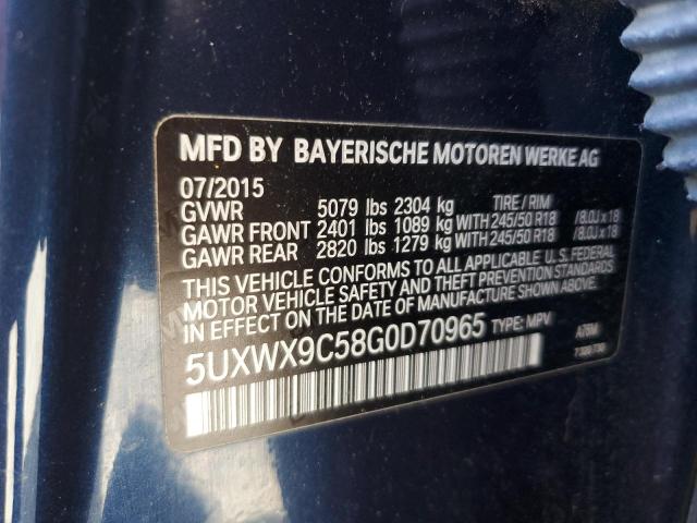 Photo 12 VIN: 5UXWX9C58G0D70965 - BMW X3 XDRIVE2 