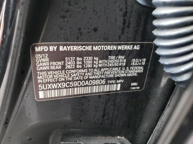 Photo 9 VIN: 5UXWX9C59D0A09806 - BMW X3 XDRIVE2 