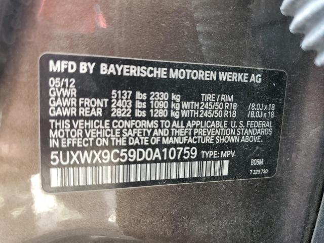 Photo 9 VIN: 5UXWX9C59D0A10759 - BMW X3 XDRIVE2 