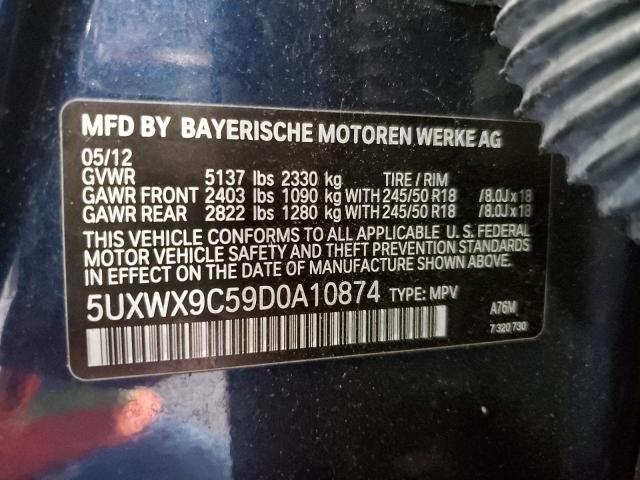 Photo 12 VIN: 5UXWX9C59D0A10874 - BMW X3 XDRIVE2 