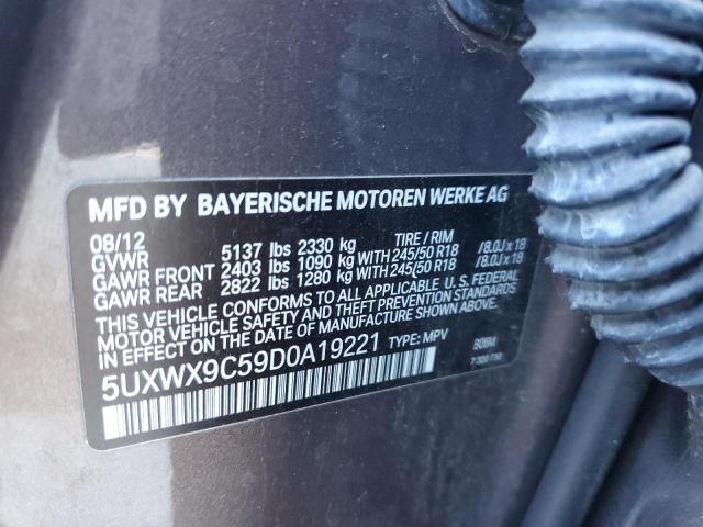 Photo 11 VIN: 5UXWX9C59D0A19221 - BMW X3 XDRIVE2 