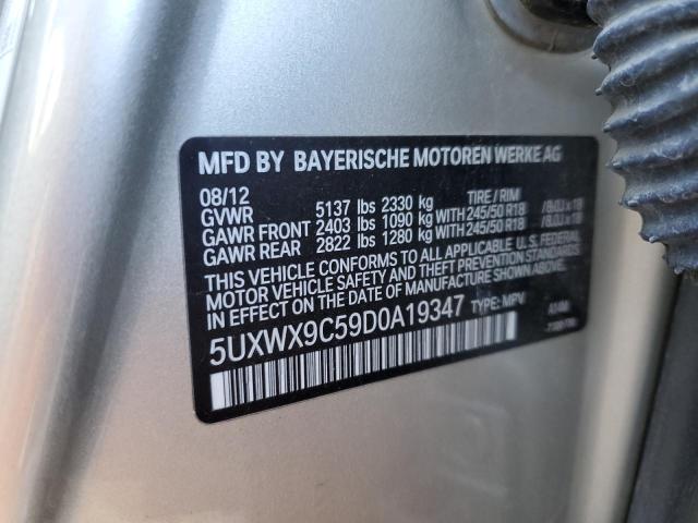 Photo 12 VIN: 5UXWX9C59D0A19347 - BMW X3 XDRIVE2 