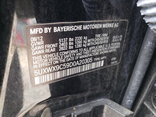 Photo 9 VIN: 5UXWX9C59D0A20305 - BMW X3 XDRIVE2 