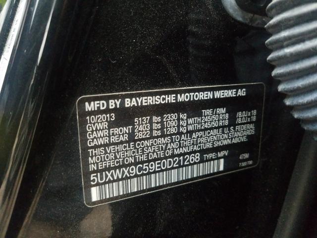 Photo 9 VIN: 5UXWX9C59E0D21268 - BMW X3 XDRIVE2 