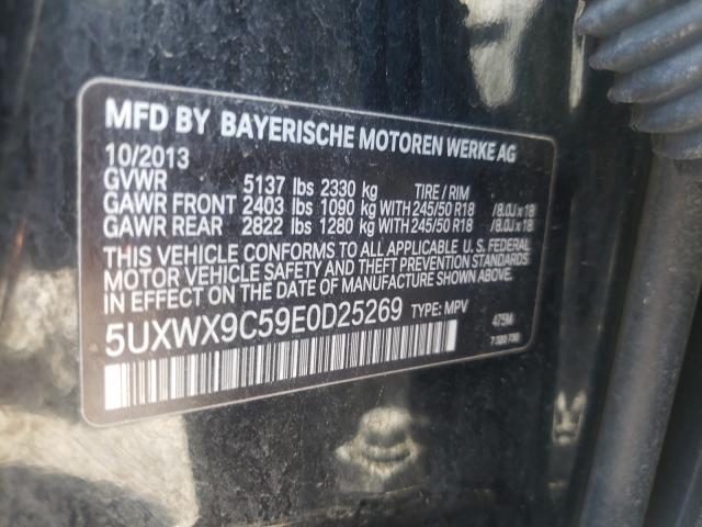 Photo 9 VIN: 5UXWX9C59E0D25269 - BMW X3 XDRIVE2 