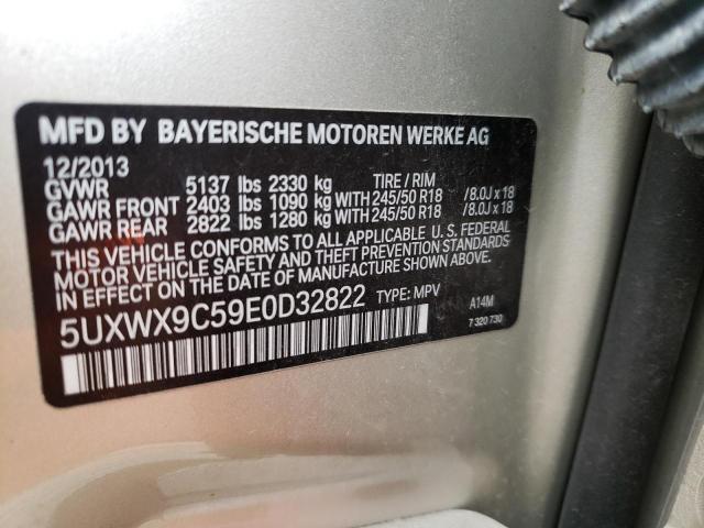 Photo 9 VIN: 5UXWX9C59E0D32822 - BMW X3 XDRIVE2 