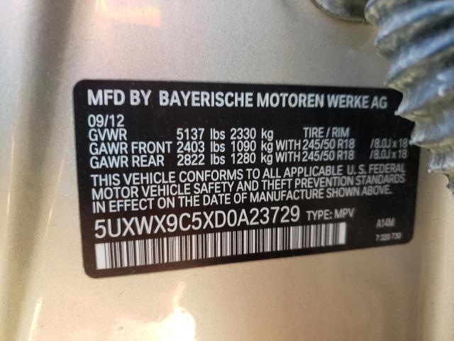 Photo 9 VIN: 5UXWX9C5XD0A23729 - BMW X3 XDRIVE2 