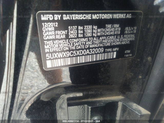 Photo 8 VIN: 5UXWX9C5XD0A32009 - BMW X3 