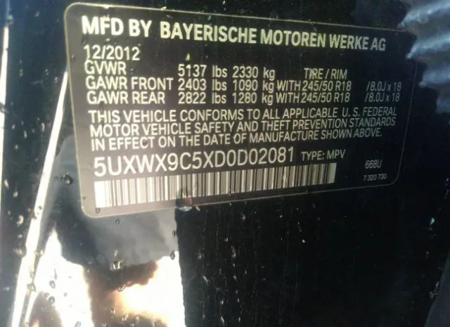 Photo 8 VIN: 5UXWX9C5XD0D02081 - BMW X3 