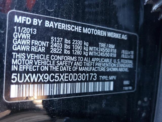 Photo 9 VIN: 5UXWX9C5XE0D30173 - BMW X3 XDRIVE2 