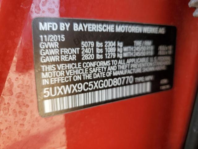 Photo 13 VIN: 5UXWX9C5XG0D80770 - BMW X3 XDRIVE2 