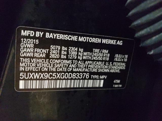 Photo 9 VIN: 5UXWX9C5XG0D83376 - BMW X3 