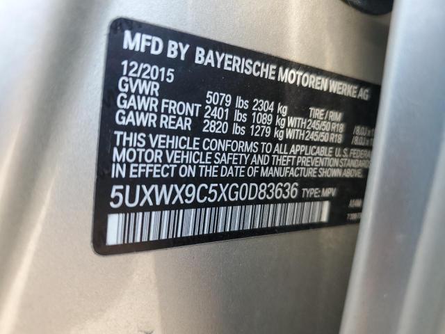 Photo 12 VIN: 5UXWX9C5XG0D83636 - BMW X3 XDRIVE2 